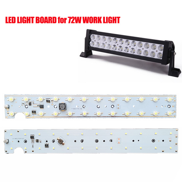 2PCS LED Light Board for 72W Work Light Driver Integrated 24 LED PCB Board  DC10-30V